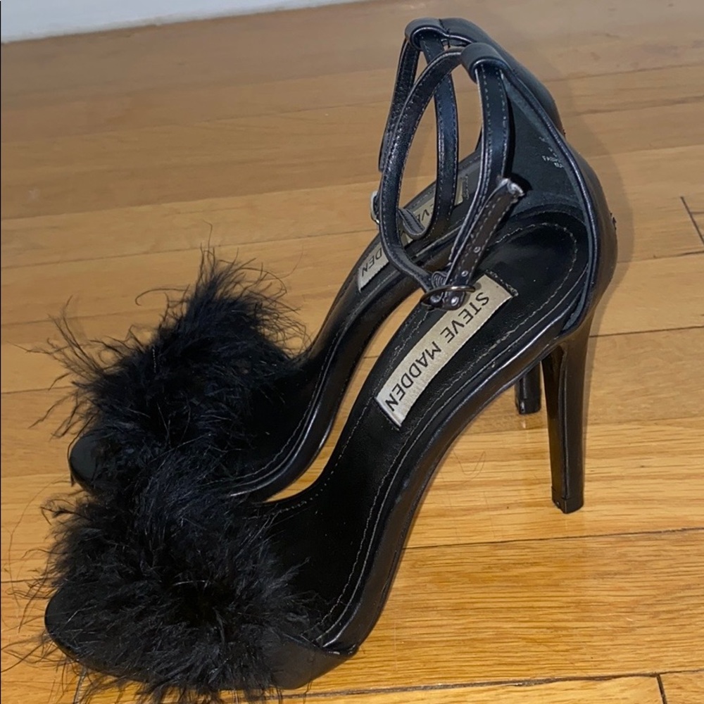 Steve Madden Furry Strappy Heels